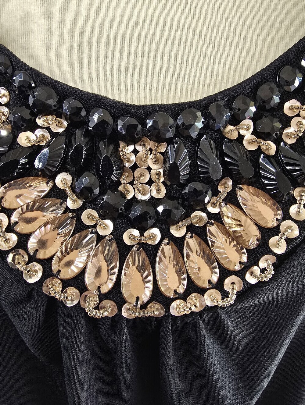 Six Degrees Of Separation Women's Black Embellished Tank Top with Gold Accents - Picture 3 of 11